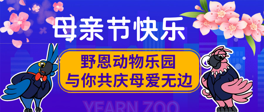 母亲节快乐！野恩动物乐园送上最真挚的祝福和问候！